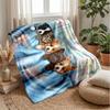 Flaming Rottweiler Artwork Theme blanket Lightweight Warm Flannel Blanket Decorative Throw Blanket for Home Decoration