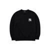 MLB New York Yankees Logo Print Crewneck Sweatshirt Unisex Sweatshirt Black 3AMTM0121-50BKS
