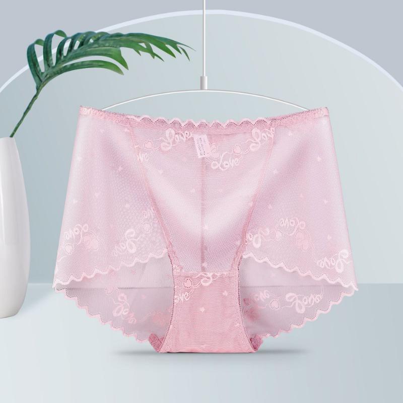 Sexy, verführerische Slips aus hohler Spitze, übergroße Unterwäsche für Damen, Slips mit hoher Taille, hüftbetonend, nicht eng anliegend, Damenhöschen