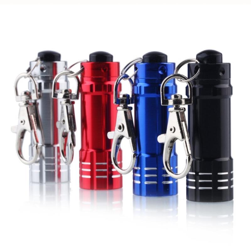 Lightweight Mini 3 LED Flashlight With Detachable Keyring Aluminum Body Waterproof Construction For Camping Essential