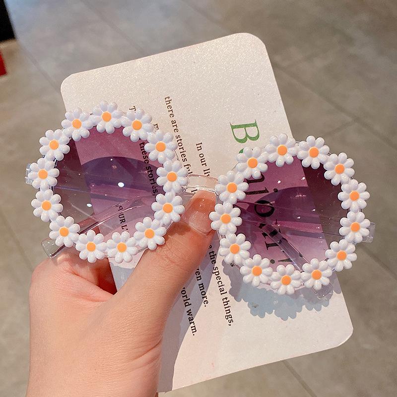 Children's Cute Daisy Sunglasses - Baby Girl Princess Summer Sunshade Dress-up Glasses
