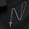 Exquisite Shiny Zircon Cross Pendant Necklace For Women Men Versatile Hip-Hop Cross Necklace Party Jewelry Accessories Gifts