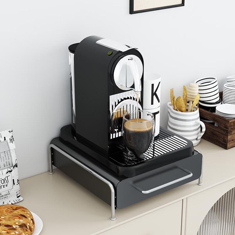 Rotatable Coffee Capsule Storage Rack with Drawer