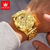 OLEVS 3655 Quartz Men Watch Multifunctional Timekeeping 24-hour Moon Phase Calendar Small Window 30m Waterproof Luminous Watch