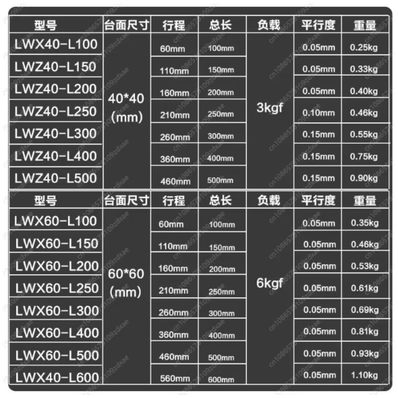YY Manual flat displacement fine-tuning dovetail groove long stroke LWXZ40/25/60 axis optical vertical lift gear slides
