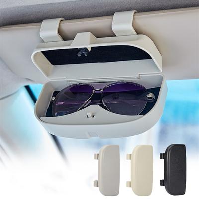 Brillenetui fürs Auto, tragbarer Sonnenbrillenhalter fürs Auto, Brillenetui für die Sonnenblende, Brillenhalter fürs Auto