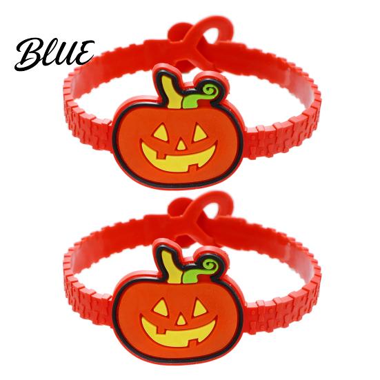 Adjustable Halloween Bracelets 2PCS Cartoon Bracelets Ghost/Pumpkin/Black Cat/Skull/Witch/Little Devil Shape Cute Witch And Skeleton Wristbands Soft