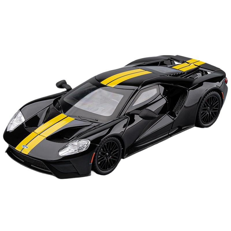 Modellino Auto Sportiva Ford GT in Lega 1/24 Diecasts Veicoli da Corsa in Metallo Modello Auto Suono e Luci Simulati Collezione Giocattolo per Bambini Regalo