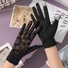 Summer Lace Non Slip All Finger Touchscreen Sunscreen Gloves for Riding Outdoor Driving Anti Ultraviolet Ice Silk Gloves