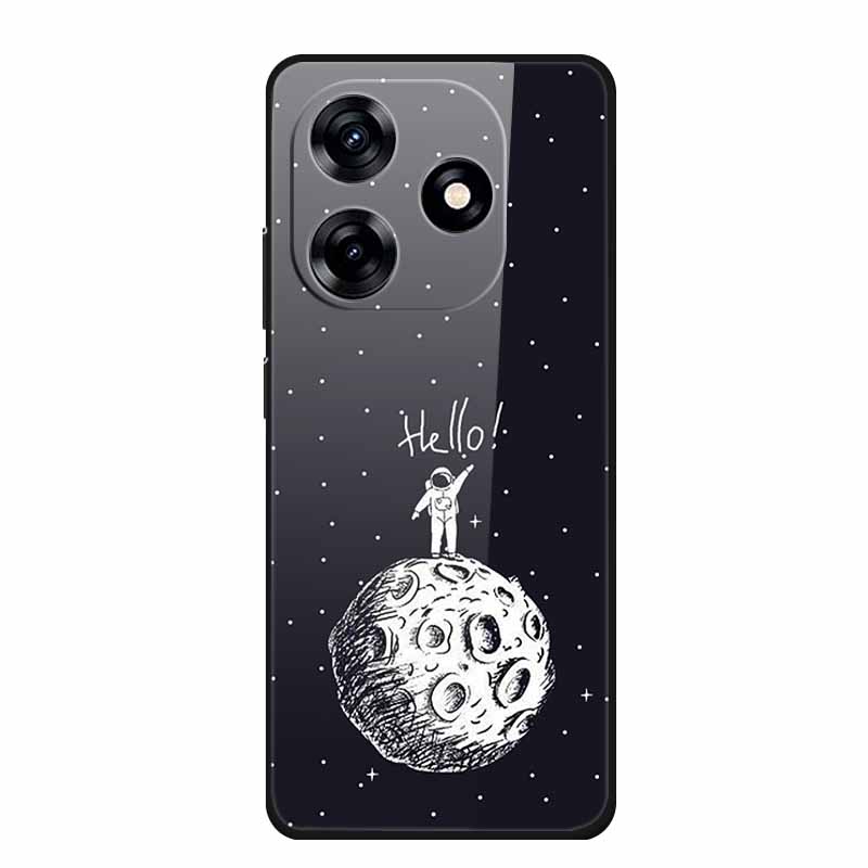 Glass Back Cover For Honor X5c Plus Case Coque Hard Tempered Glass Case For Honor Play 10A X5c Plus Phone Case Cover Soft Bumper