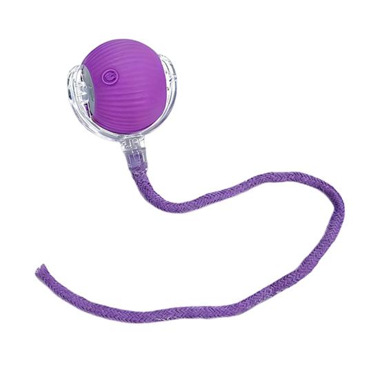 Cat Interactive Ball Toy Automatic Rolling 3 Modes Cat Toy Ball USB Charging Cat Self-Play Ball with Rope for All Indoor Cats