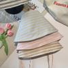1Pcs Large Brim Foldable Bucket Hats With String For Women Korean Striped Female Panama Bob Outdoor Mountaineering Hat