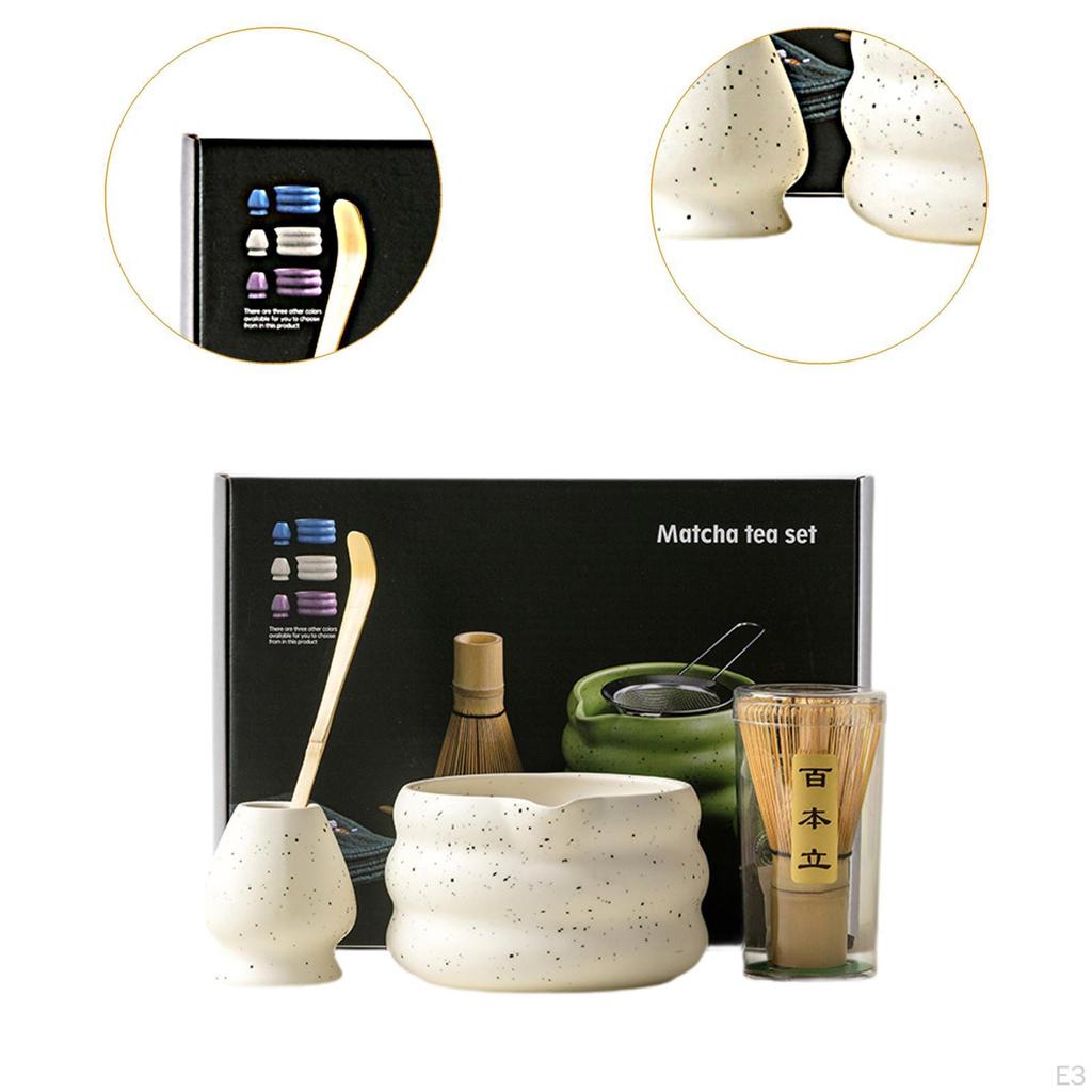 Ceramic Matcha Tools for Tea Ceremony Including Whisk And Scoop