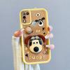 KEYSION Shockproof Case for Infinix Hot 11 Play with Lanyard Silicone Cute 3D Cartoon Doll Phone Cover for Infinix Hot 9 10 Play