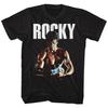 Tricou Negru cu Bandă Rocky