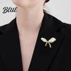 Oxidation Resistant Brooch Women Imitation Pearls Bow Shape Anti-Wear Lapel