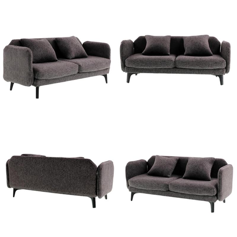 1/12 Miniature Sofa Model Figurine Doll House Furniture Soft Fabric Love Seat Easy to Clean Scene Setting Accessories