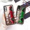 S23 Ultra Case For Samsung Galaxy S23 S22 Ultra S20 S21 FE Plus S10 Lite S24 Phone Case Matte Clear Cover Cartoon JDM Sports Car