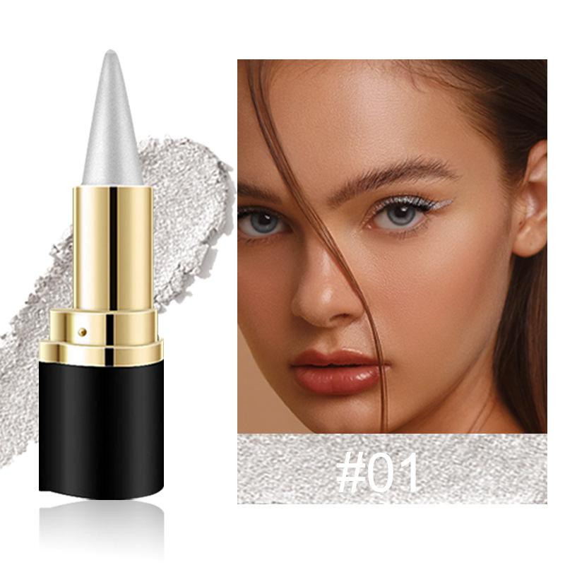 Glatter Gel-Eyeliner-Stift Wasserdicht Silber Schwarz Hohe Pigmentierung Wischfest Eyeliner-Stift Mehrfach verwendbar Lidschatten Make-up Kosmetik