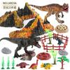 Simulation Dinosaur World Volcano Model Doll Volcano Scene Theme Static Tabletop Ornament Toy