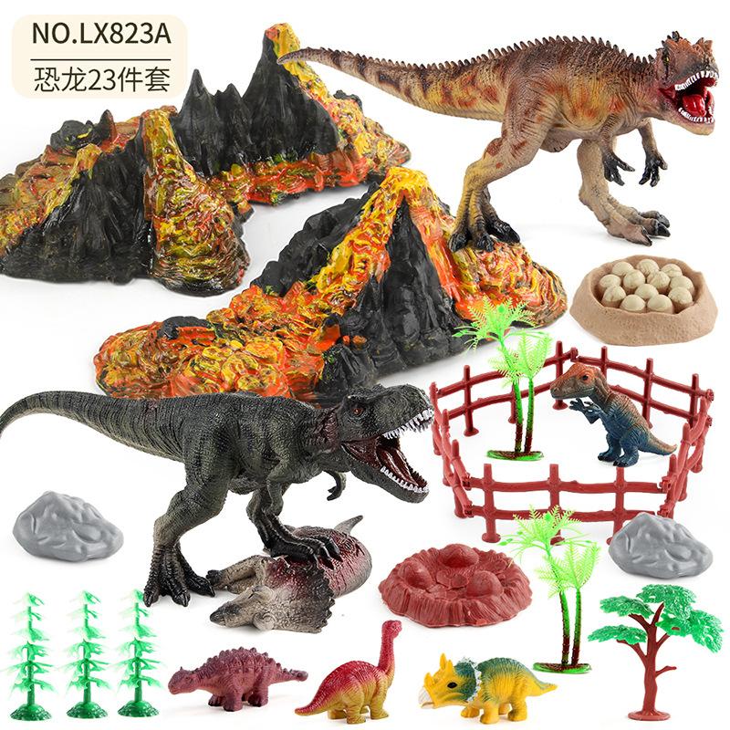 Simulation Dinosaur World Volcano Model Doll Volcano Scene Theme Static Tabletop Ornament Toy