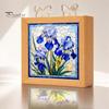 Functional Glowing Home Decor Acrylic Puzzle LED Night Light, 2-In-1 USB Royal Iris Bloom Jigsaw Lamp, DIY Floral Kit Creative Desktop Ambient