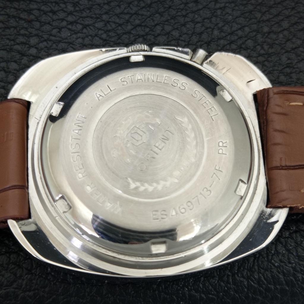 AUTOMATIC 46941 VINTAGE ORIENT CRYSTAL JAPAN MENS ORIGINAL DIAL WATCH a704909-1