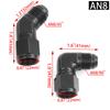 4AN 6AN 8AN 10AN 12AN Flare 90 Degree 45 Degree Fitting Female/Male Union BLACK