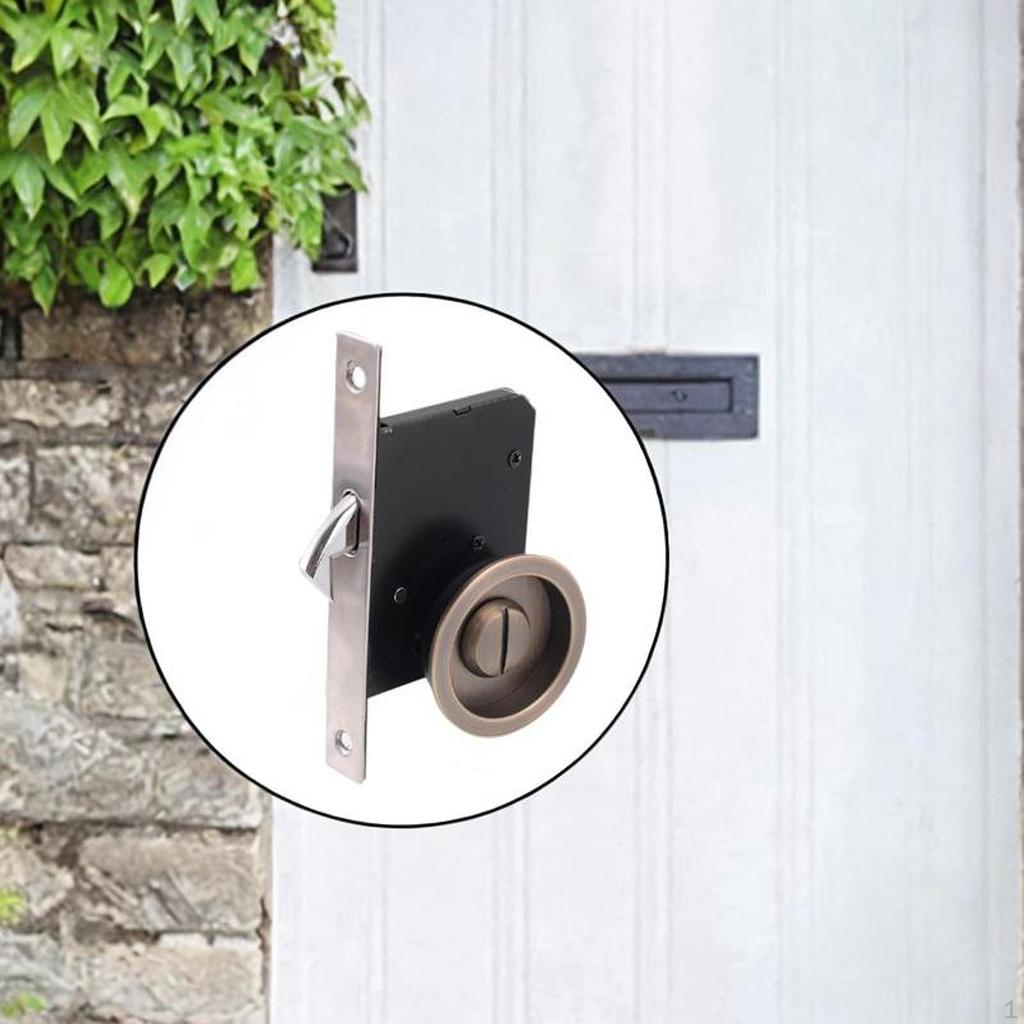 Door Lock Hardware Knob Room Latch Wear Resistant Round Privacy for Entrance Bathroom Gate