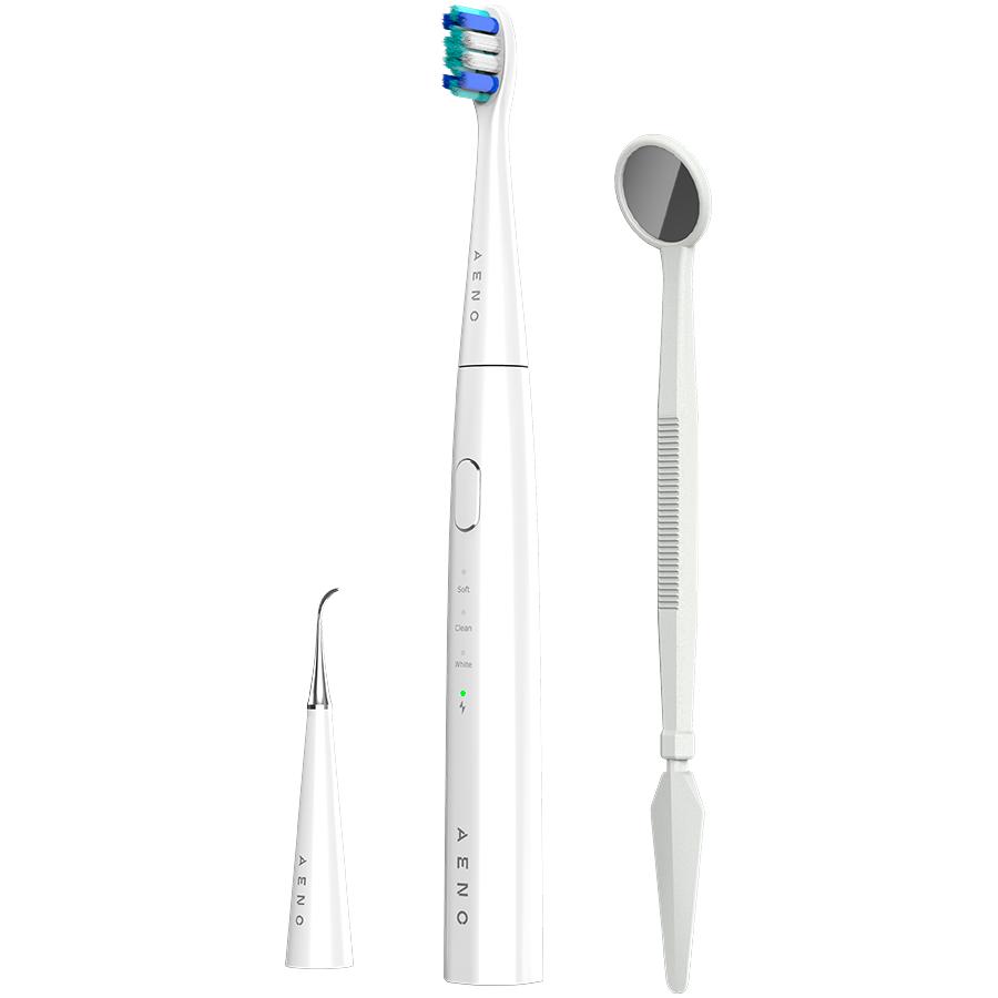 Aeno Db8 Sonic Toothbrush with Mirror and 3 Heads White