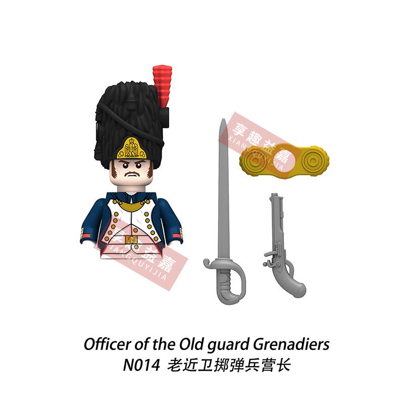 Military affairs Napoleon French Cuirassier Dragoon Building Blocks Model Bricks mini Action toy Figures Toy gift for children