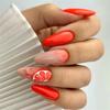 24Pcs Pink Matte French Leopard Square Coffin Press On Nails Artificial Acrylic Fake Nails For Women