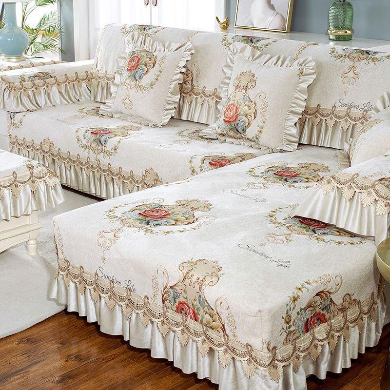 

Чехол для дивана Chenier в европейском стиле, элитная подушка для дивана класса люкс 123, комбинация подушки в форме буквы U, украшение гостиной, подходящее для любого сезона 70*120cm