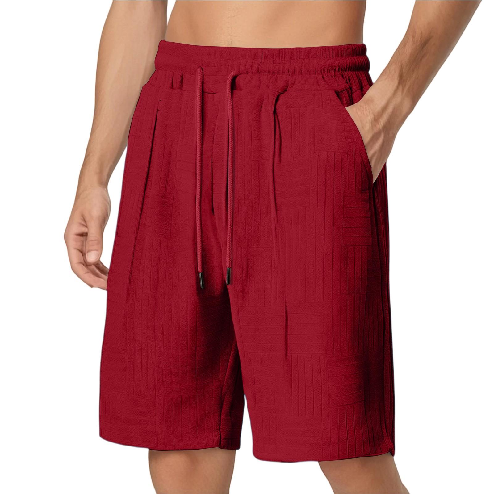 

Мужские летние повседневные, свободные, спортивные, универсальные шорты и брюки XXL винный