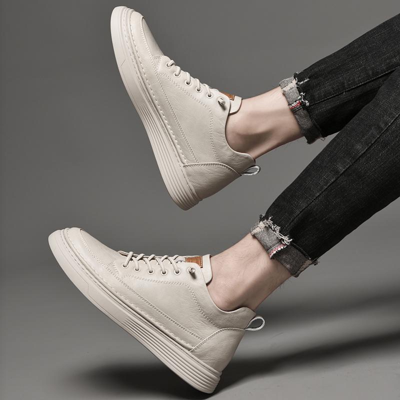 Fashion Tenis Trainers Men Outdoor Shoes 2024 new Warm Winter Flats Genuine Leather Vulcanized Sneakers Men Trend Casual Leather Shoes
