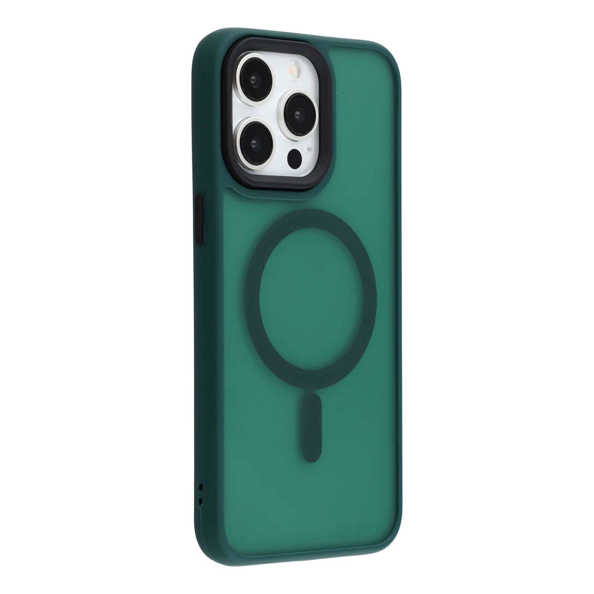 

For iPhone 13 Pro Case Compatible with MagSafe Skin-Touch PC+TPU Phone Cover Green