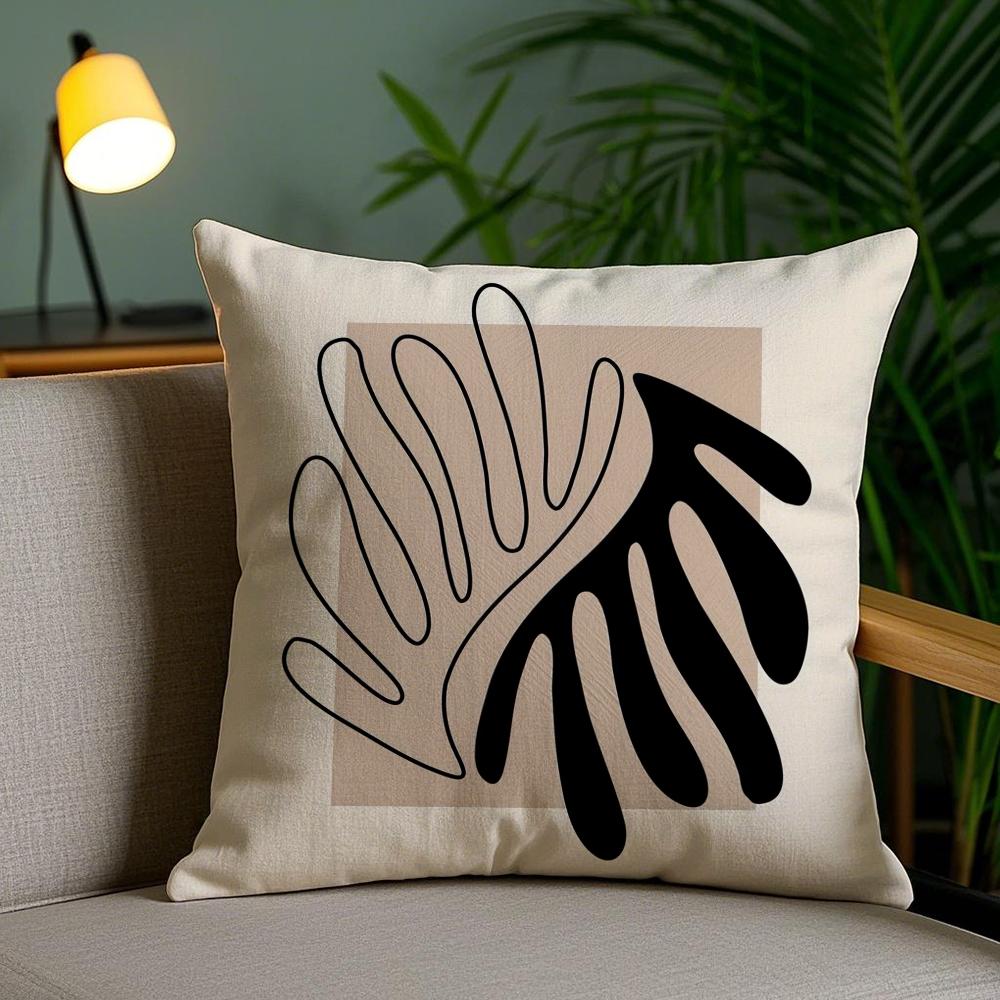 Classic Modern Flowers Cushion Cover Soft Short Plush Double-Sided Printing Home Decor Machine Washable Pillow Case Gift