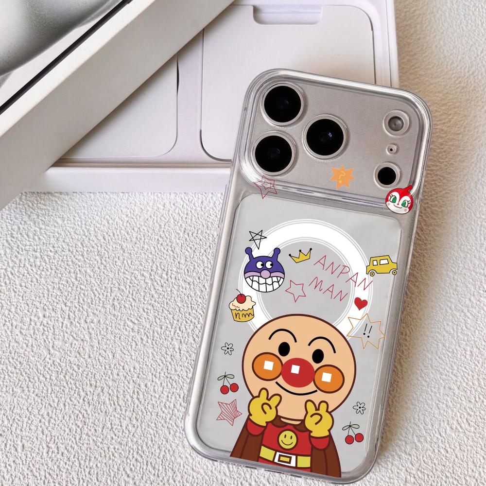 

Anime A-Anpanmans Cute Phone Case For iPhone 17 16 15 14 13 12 Pro Max Plus With Magnetic Crystal Clear Case Wireless Charge iPhone 13