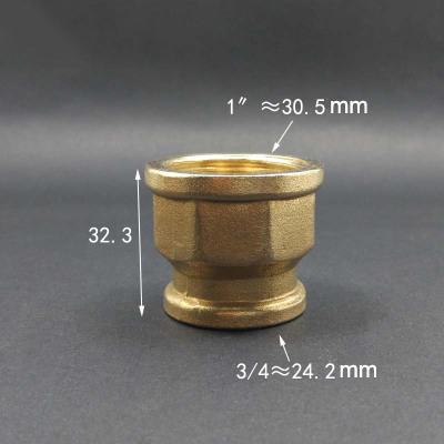 1/8" 1/4" 3/8" 1/2" 3/4" 1" BSPP Femmina Ottone Accoppiatore Riduttore Uguale Raccordo Tubo Connettore Adattatore Acqua Carburante Gas Olio