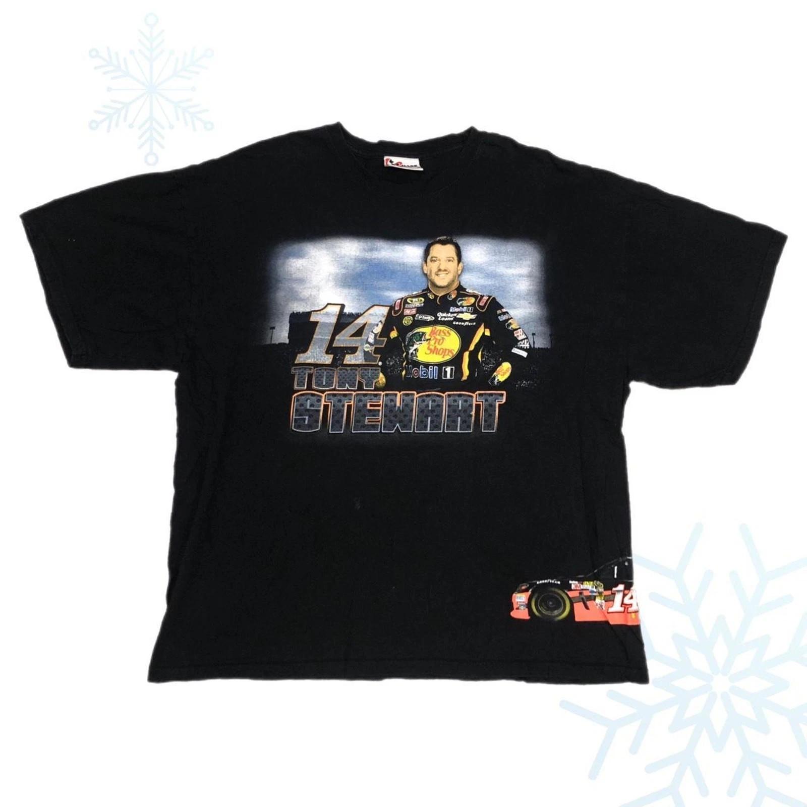 NASCAR Tony Stewart Bass Pro Shops 2012 Racing T-Shirt XL Black 2XL