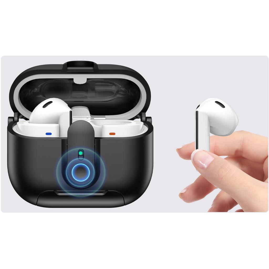 For Samsung Galaxy Buds3 Pro/Buds3 Case Switch Lock Earbuds Cover with Stand and Lanyard