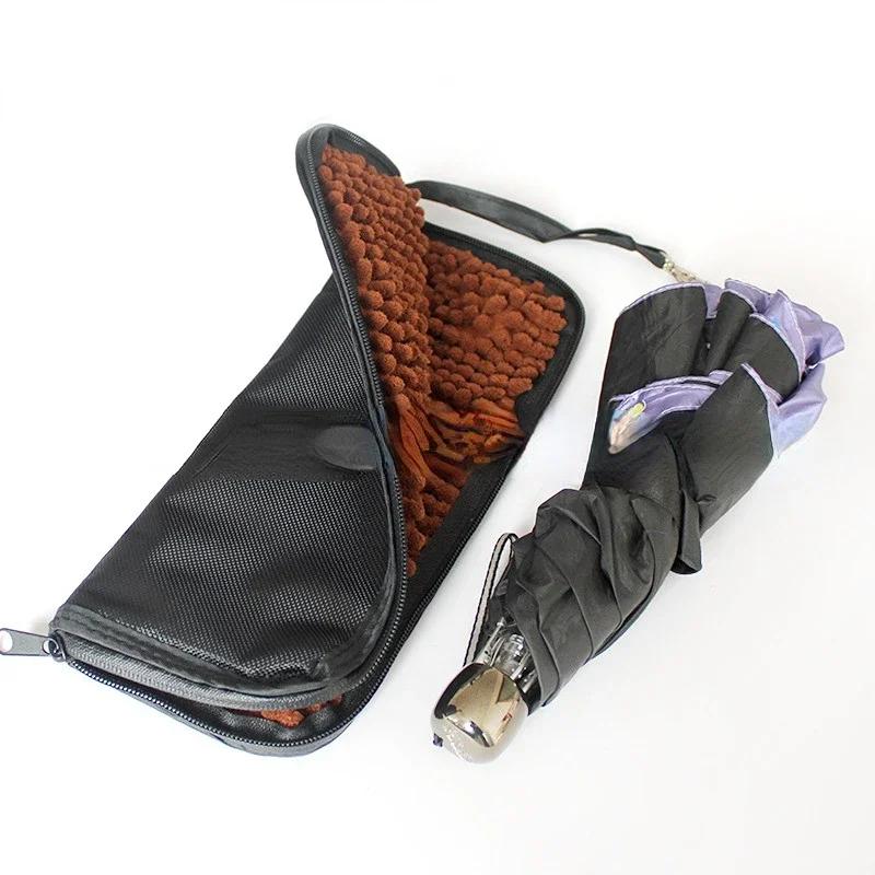 Portable Travel Accessories Waterproof Case Umbrella Cleaning Cloth Ultrafine Fiber Umbrella Cover Water Absorbent Umbrella Bag