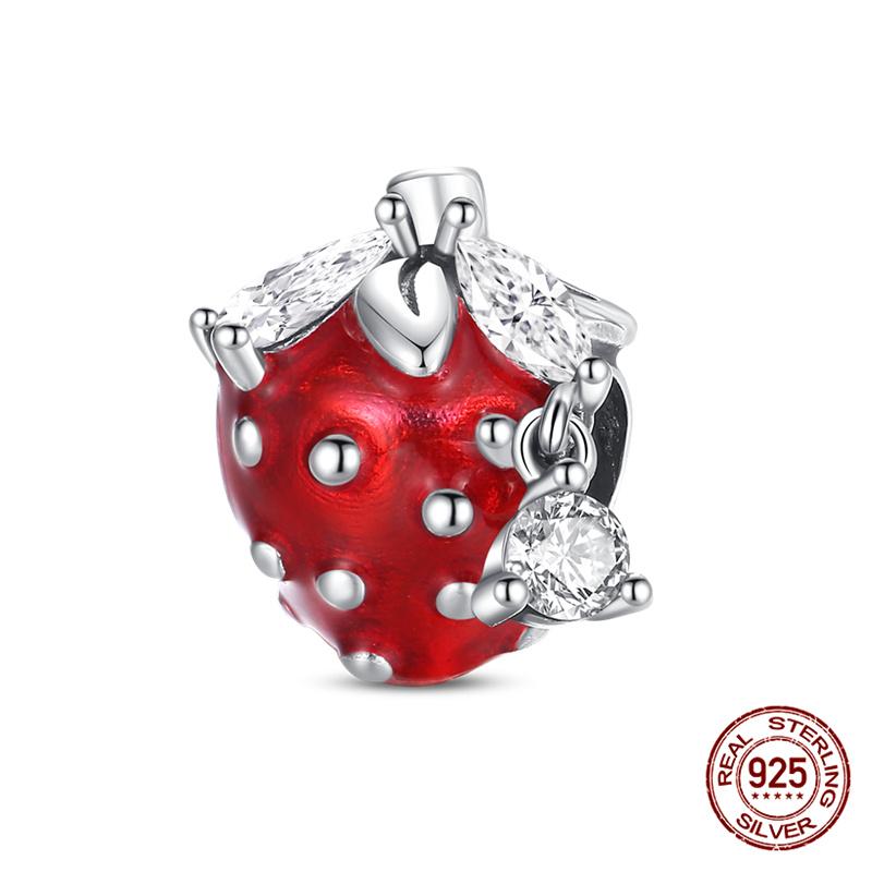 Authentic 100 Copper Avocado Cherry Beaded Strawberry Charm Bead Charms Compatible With Authentic Do It Yourself Bracelets Jewellery Making Womens G