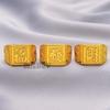 Square Fu Fa Cai Gold Plated Adjustable Men's Ring - Brass Fashion Open Sand Gold Jewelry.
