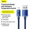 Cable Baseus  Baseus Crystal Shine Series Cable USB Cable for Fast Charging and Data Transfer USB Type A - Lightning 2.4A 1.2m Blue (CAJY000003)