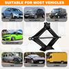 2 Ton Mechanische Manuelle Scherenwagenheber Mit Stabilisatorbasis & Griff Für Auto-/SUV-Reifenwechsel Und Notfall-Straßenrandreparatur