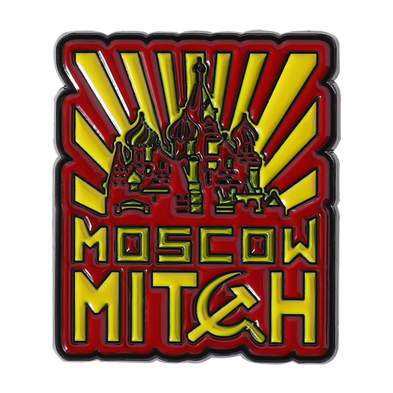The Third Rome MOSCOW RUSSIA Eaneml Pins Saint Basil's Cathedral Suyumbike Tower Matryoshka Dolls Brooches Badge Jewelry Gifts