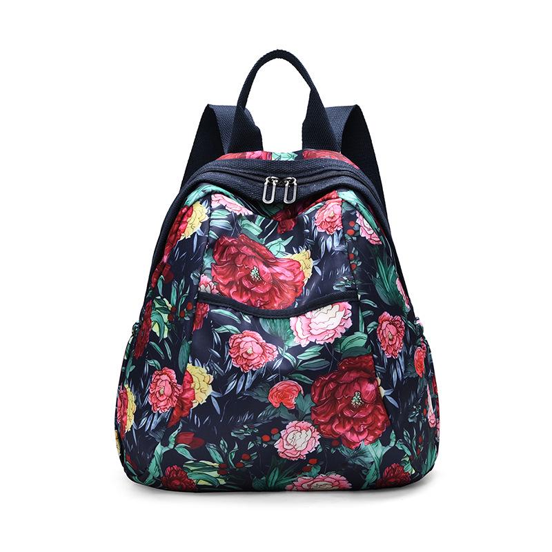 Трендовый цветочный мини-рюкзак 2025: Водонепроницаемая, Легкая, Повседневная женская сумка