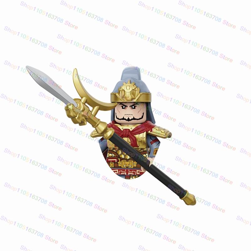 Anime Cartoon Three Kingdoms Cao Cao Sun Quan Liu Bei Characters Building Blocks Accessories Toys Children's Christmas Gift