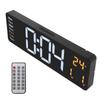 LED Digital Clock Large Screen Wall Mounted Clock with Remote Control 10 Level Adjustable Brightness Date Temperature